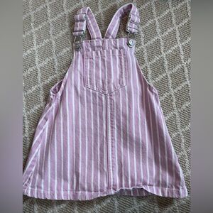 Zara pink/white stripe denim dress- 2T